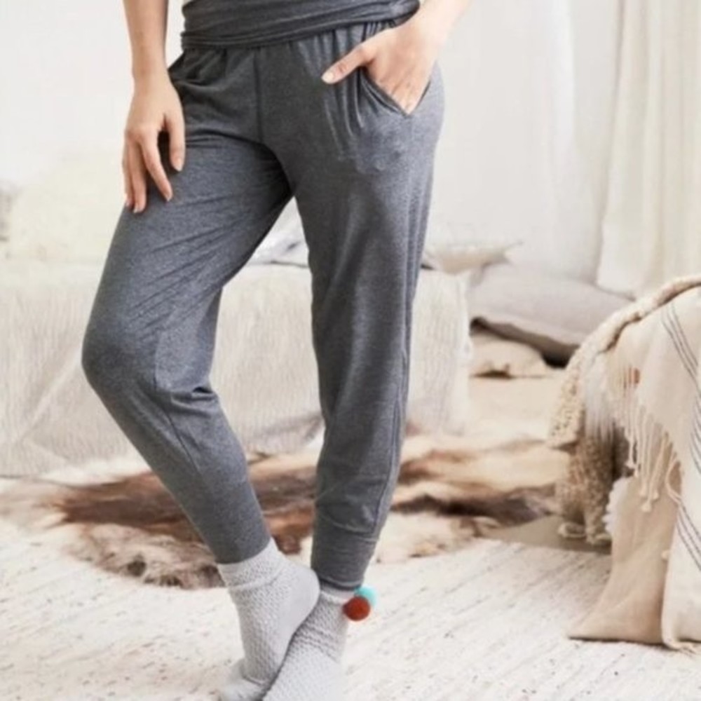 Aerie Offline Real Me Light Gray Soft Fold Over Joggers Size S